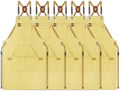 5 Pack Kitchen Apron, Work Apron, Canvas, Multiple Pockets, Gardening, Painting, BBQ, Artist, Carpenter, Sizes M to XXL, Amber