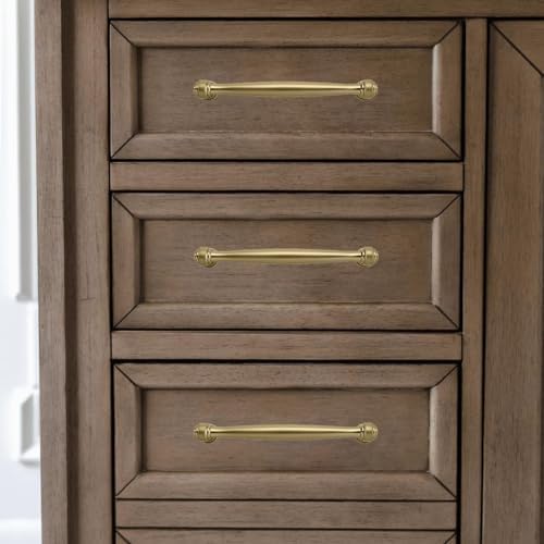 khtumeware 10 Pack 3 Inch(76mm) Champagne Bronze Cabinet Pulls Champagne Brass Kitchen Cabinet Handles Kitchen Cabinet Hardware for Cupboard Drawer Handles Dresser Pulls