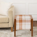 Solino Home 100% Pure Linen Table Runner Fall Harvest Plaid, 14 x 36 in