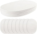 Oval Woven Placemats Set of 8 Heat Resistant Placemats 17 x 12 Inches Farmhouse Cotton Rope Place Mats for Dining Tables Trivets for Hot Dishes, White