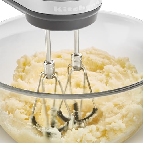 KitchenAid 6 Speed Hand Mixer w/Flex Edge Beaters, KHM6118, Empire Red