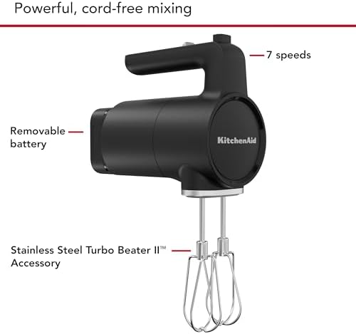 KitchenAid Go Cordless Hand Mixer, battery included, KHMR762