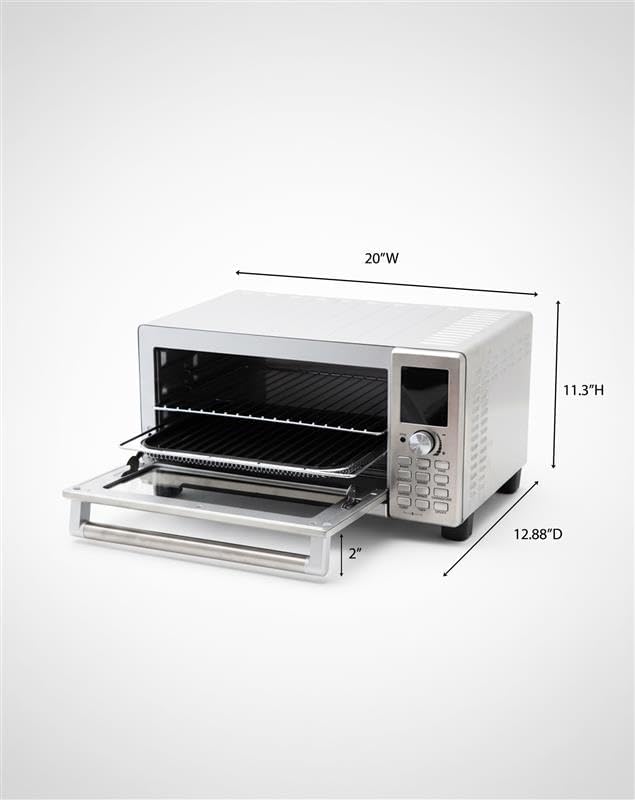 Nuwave Bravo XL Pro Air Fryer Toaster Oven, Improved 100% Super Convection, Quicker & Crispier Results, 100 Presets, Multi-Layer Even Cooking, 50-500F, Smart Probe, PFAS Free, 30QT, Stainless Steel