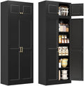 Polup 86" Tall Metal Kitchen Pantry Storage Cabinet with Doors and Shelves