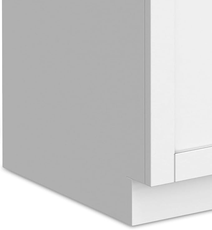 SIMPLIHOME Hennessy All-in-One 28 inch Wide Utility Sink and Laundry Cabinet in Pure White Finish, Transitional ABS Sink Cabinet for Laundry Rooms with High-Arch Chrome Faucet and Pull-Out Spray