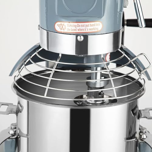 Takywep 20QT Commercial Food Mixer with Timing Function, Heavy Duty Commercial Mixer 1100W, Stainless Steel Bowl Commercial Electric Food Mixer with 3 Speeds Adjustable, Perfect for Bakery Pizzeria