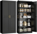 UNICOLY 71" Kitchen Pantry Cabinet, Metal Pantry Storage Cabinet with Doors