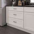 Furinno Shaker Drawer Base Kitchen Cabinet with 3-Drawers, White