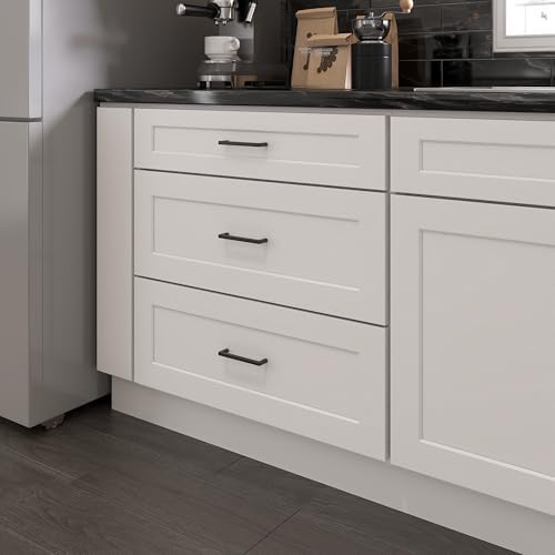Furinno Shaker Drawer Base Kitchen Cabinet with 3-Drawers, White