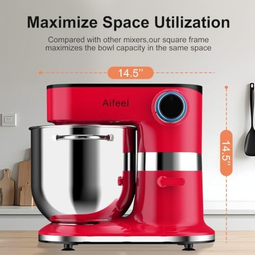 10.5QT Stand Mixer,900W Electric Tilt-Head Kitchen Mixer Red