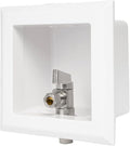 EFIELD Pre-Assembled Dishwasher Outlet Box, 1/2-Inch CPVC Inlet Connection with Installed 1/4-Turn Stop Angle Valve, Chrome Plated,(DW001)