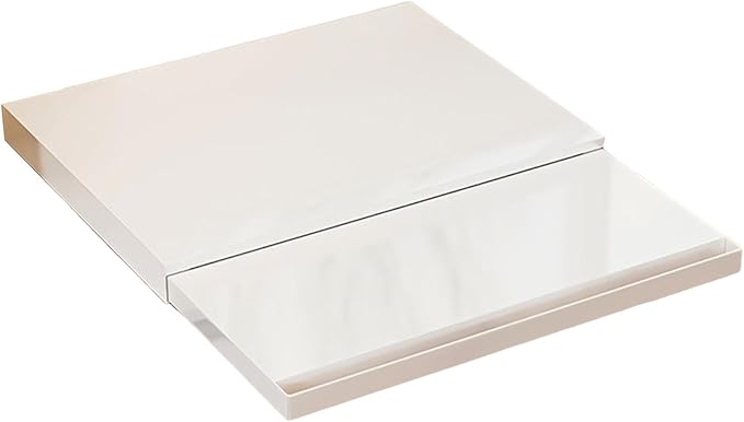 Generic Slide Out Kitchen Appliance Stand Storage Shelf Adjustable for Rice Cooker Sturdy Versatile with 2 Tiers Extended Work Table, White