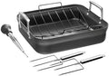 ZWILLING Motion Hard Anodized 16 x 14-inch Aluminum Nonstick Roaster Pan w/Rack & Tools