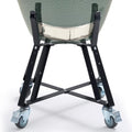 Large Big Green Egg Nest Grill Stand with Heavy Duty Locking Caster Wheels, Powder Coated Steel Rolling Cart for BGE Smoker Kamado Joe Accessories