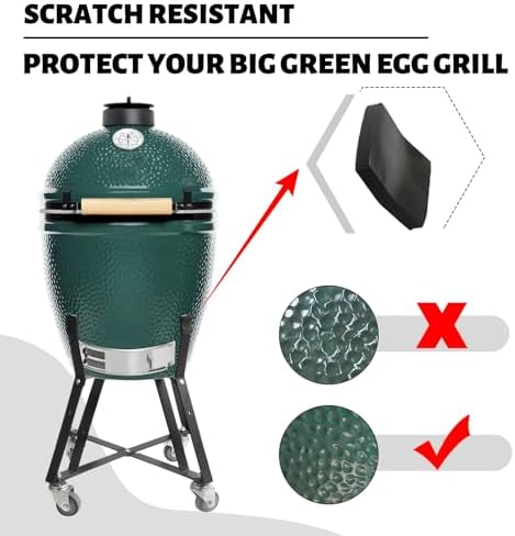 Heavy-Duty Rolling Cart Compatible with Large Big Green Egg Nest,Kamado Grill Nest, Locking Casters, Powder-Coated Steel Stand, Outdoor Green Egg Nest Grill Accessories with Easy Assembly