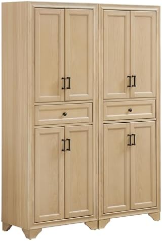 Crosley Furniture Tara 2-Piece Farmhouse Pantry Storage Cabinet Set