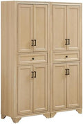Crosley Furniture Tara 2-Piece Farmhouse Pantry Storage Cabinet Set