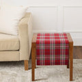 Solino Home 100% Linen Table Runner Red, Classic Tartan Plaid 14 x 36 in