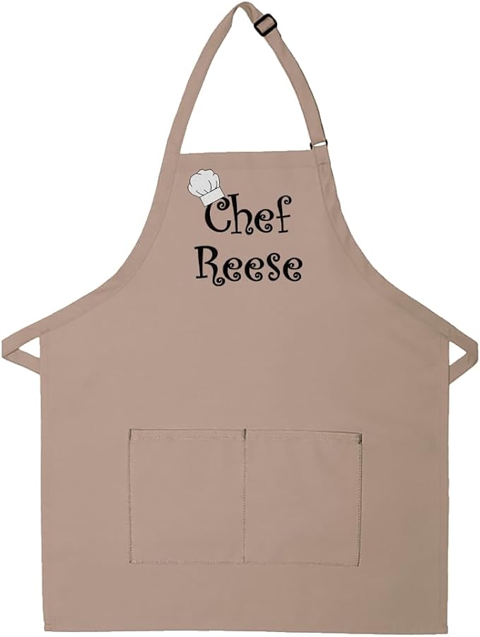 Made in the USA Personalized Embroidered Premium Adult Apron for Men Women Fathers Mothers Day Kitchen BBQ Grilling Gift