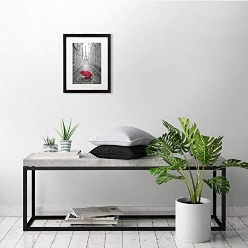 Americanflat 11x13 Picture Frame with Shatter-Resistant Glass - Use as 8x10 Frame with Mat or Display 11x13 Photo Without Mat - Signature Collection - Picture Frames for Wall Display - Black