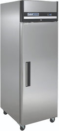 Commercial One Door Reach-In Freezer, Mobile Stainless Steel Commercial Freezer for Restaurants, Top Mount Compressor, 23 Cubic Ft, 27" Wide, 115V (69K-034)