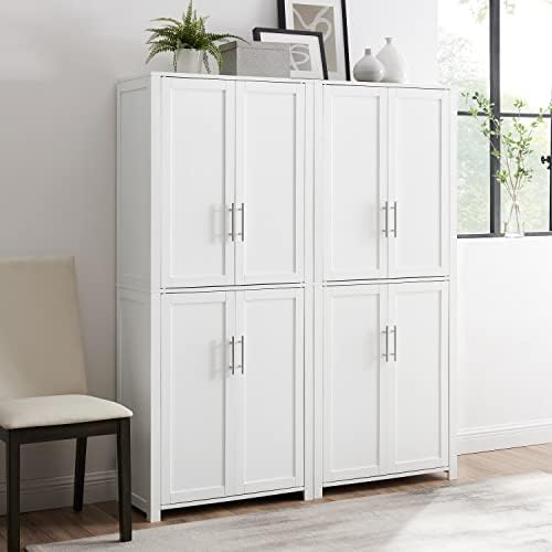 Crosley Furniture Savannah 2-Piece Pantry Storage Cabinet Set