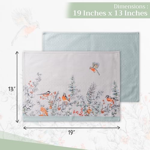 Maison d' Hermine Placemats Set of 4 Reusable 100% Cotton (13"x19")