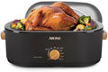 AROMA® 20Qt. Roaster Oven, Fits 24-lb. Turkey, Adjustable Temperature Settings, Keep Warm Setting, Lava Rock (ART-830LR)