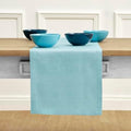 Solino Home 100% Pure Linen Table Runner Aqua Blue Long, Fete 14 x 108 in