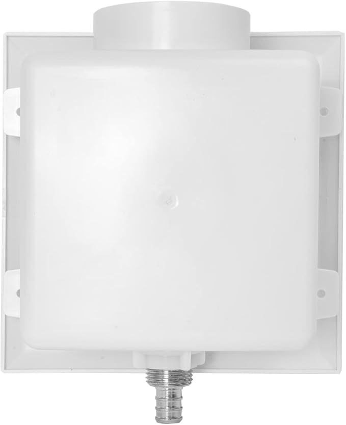 EFIELD Pex Pre-assembled Dishwasher Outlet Box, 1/2-Inch Barb Crimp Pex F1807 with Installed 1/4-Turn Stop Angle Valve, Stainless Steel Hammer Arrestor Chrome,(DW011)