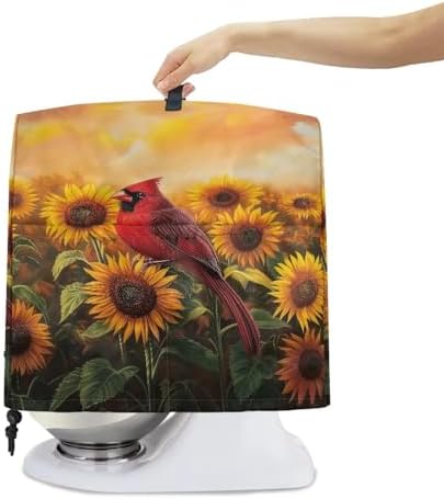 Cardinal Bird Sunflower Mixer Covers 4.5-5 Quart Stand Mixer Covers Protector Kitchen Aid Mixer Cover Accessories Decoration
