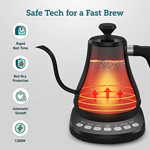 Cosori Smart Gooseneck Electric Kettle, App & Temperature Control, 0.8L - Image 6