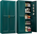 UNICOLY 71" Kitchen Pantry Cabinet, Metal Pantry Storage Cabinet with Doors