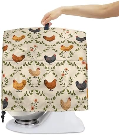 Rooster Mixer Covers Washable Stain Resistant Stand Mixer Dust Covers Fit Kitchen Aid Mixer 4.5-8 Quart Mixer Home Kitchen Decor Appliance Covers