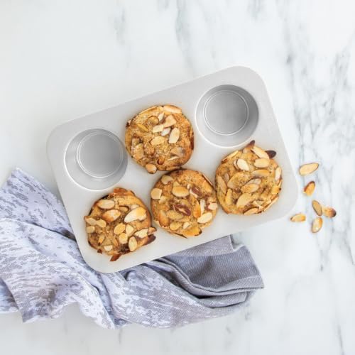 Nordic Ware Naturals 5 Piece Compact Pan Set, Toaster Oven, Counter Ovens, Air Fryer and Broiler Safe, Size for 1-2 Portions - Includes Rectangular Pan, Muffin Pan, Baking Sheet, Broiling Rack and Lid