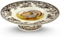 Spode Woodland Footed Cake Plate Serveware - Brown & White