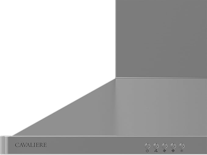 CAVALIERE Wall Mount Range Hood 30 Inch, 3-Year Warranty, Value-Focused 400 CFM, Enhanced Stainless Steel Kitchen Exhaust Fan, LED Light, Baffle Filter, 3 Speed Fan, Button Control