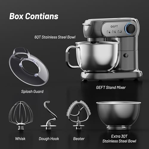 Stand Mixer, 3.5QT&6QT Bowls Mixers Kitchen Electric Stand Mixer Gray