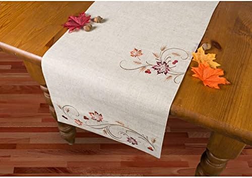 DII Fall Table Decorations Indoor Décor, Thanksgiving, Table Runner, 14x70, Autumn Wheat