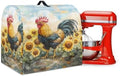 Rooster Sunflower Mixer Cover Kitchen Aid Stand Mixer Dust Proof Covers with Handle and Front Pockets Kitchen Aid Mixer Cover for 4.5-5 Qt Mixer,Coffee Maker Toaster Machine Dust Cover