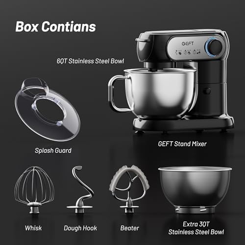 Stand Mixer, 3.5QT&6QT Bowls Mixers Kitchen Electric Stand Mixer Black