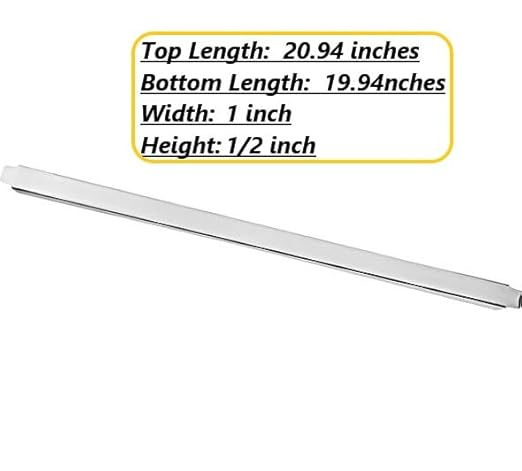 (Set of 6) 20" Stainless Steel Steam Table Adapter Bars – Hotel Pan Divider for Full & Fractional Size Pans (6, Top Lenth 21-inch, Bottom Lenth 20-inch)