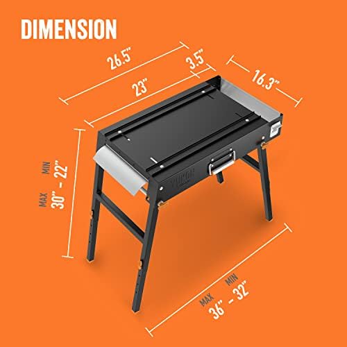 Yukon Glory Folding Grill Table & Blackstone Griddle Stand, 17/22 Inch