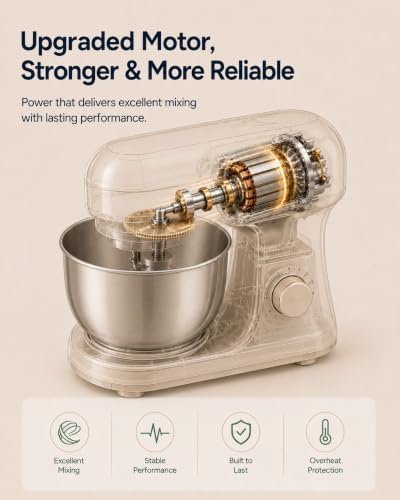 Kitchen in the Box Stand Mixer, 3.5 QT Kitchen Electric Mixer for Baking