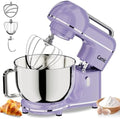 Camic 7.45 QT Tilt-Head Stand Mixer, Electric Mixer for Baking (Light-Purple)