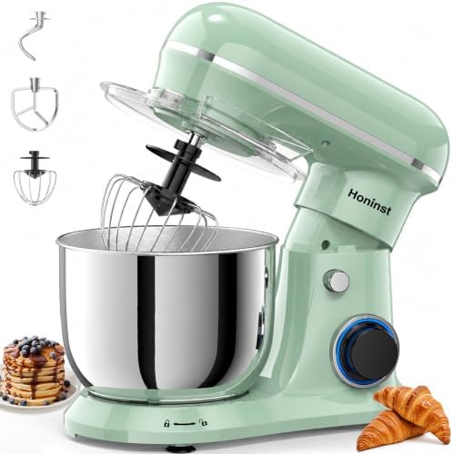 Honinst 4QT Electric Stand Mixer, 10-Speed Tilt-Head Compact Kitchen Mixer