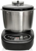 7.4QT Electric Dough Mixer for Bread and Pizza Dough, Dough Maker Featuring a Ferment Function.304 Stainless Steel Whisk and a Top Small Window for Easy Add Water and Seasoning(Black）