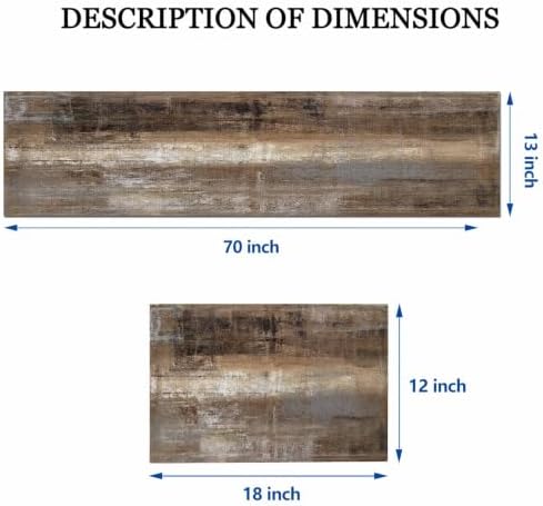 Mcalk Dark Brown Table Runner and Placemats Set of 6 Pieces, Brown Placemat, Cloth Place Mats Indoor for Kitchen, Washable Abstract Placemats Linen Material for Dining Table