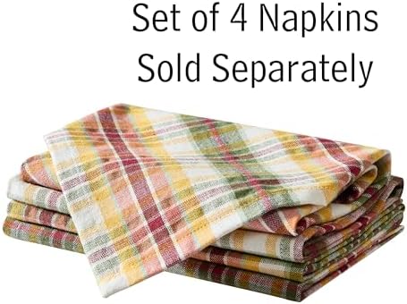 Newbridge Thanksgiving Wheatfield Plaid 60 x 102 Inch Rectangle Tablecloth