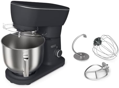 bella STIR 5.3Qt Tilt-Head Stand Mixer, 12-Speed Countertop Mixer, Slate